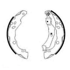 Тормозные колодки Bosch барабанные задние DACIA Logan/RENAULT Clio/Thalia -07 0986487819 Одеса