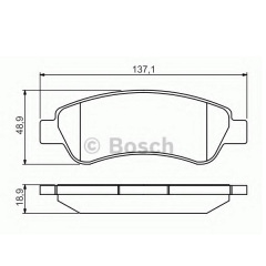 Тормозные колодки Bosch дисковые задние FIAT/CITROEN/PEUGEOT Ducato/Jumer/Boxer R 0986495254 Новая Прага