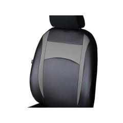 Авточехлы из эко кожи TOYOTA Yaris 2006-2011 mk II Hatchback POK-TER Design Leather с серой вставкой Самбір