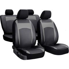 Авточехлы из эко кожи Nissan Almera (1995-2000) POK-TER Design Leather с серой вставкой Киев