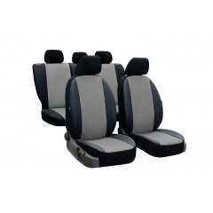 Авточехлы из эко кожи Hyundai i20 (2008-2014) POK-TER PERLINE с серой вставкой Доманівка