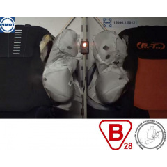 Авточехлы Renault Clio 1998-2005 POK-TER Exclusive екокожа с красной вставкой алькантары Київ