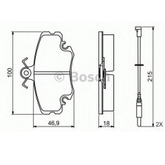 Тормозные колодки Bosch дисковые передние DACIA/PEUGEOT/RENAULT Logan/205 F >>07 P 0986495212 Ужгород