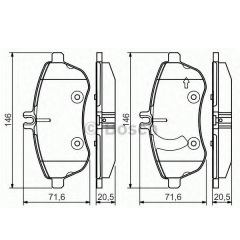 Тормозные колодки Bosch дисковые передние MB C-W204/S204E/W212/S212/A207/C207 F PR2 0986495104 Одесса
