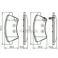 Тормозные колодки Bosch дисковые передние FIAT/SUZUKI Sedici/SX4 F PR2 0986495101 Рівне
