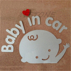 Наклейка в автомобиль Baby in car 3M BOY Белый Київ