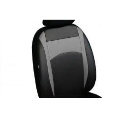 Авточехлы из эко кожи KIA Venga 2010-2019 POK-TER Design Leather с серой вставкой Петрово