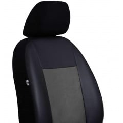 Авто чехлы комбинированые NISSAN Micra 1993-2003 POK-TER Unico Premium с серой вставкой Киев