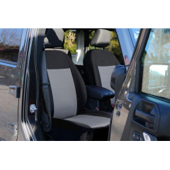 Авточехлы на сиденье для Fiat Doblo 2009- Pok-ter Pure Line с серой вставкой Хмельницкий