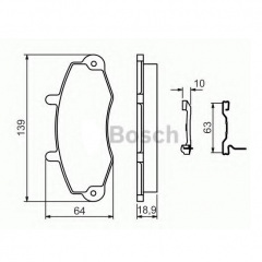 Тормозные колодки Bosch дисковые передние FORD Transit F 14 94-00 0986494292 Коломия