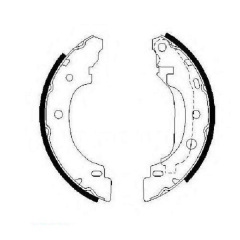 Тормозные колодки Bosch барабанные задние RENAULT Kangoo >>05 0986487570 Петрове