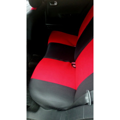Авточехлы Toyota Yaris (2005-2011) POK-TER Classic Plus с красной вставкой Конотоп