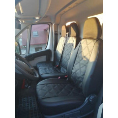 Авточехлы для VOLKSWAGEN T4 1990-2003 с эко кожи POK-TER Elit 1+2 черный Днепр