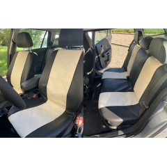 Авточехлы из экокожи HYUNDAI i20 2008-2012 POK-TER ELIT Premium с бежевой вставкой Березне