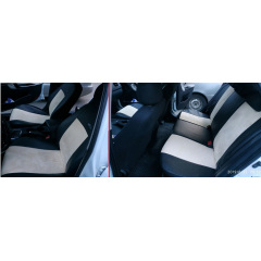 Авто чехлы комбинированые MERCEDES BENZ A-klasa 2005-2012 C169 Hatchback POK-TER Unico Premium с бежевой Шостка