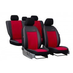 Авточехлы CITROEN C4 2005-2009 POK-TER Exclusive екокожа с красной вставкой алькантары Киев