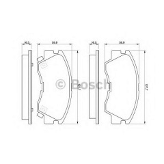 Тормозные колодки Bosch дисковые передние MITSUBISHI L 300 L200 Pajero 2.5 -01 0986460978 Косів