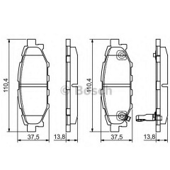 Тормозные колодки Bosch дисковые задние SUBARU Forester/Legacy/Impreza/Outback R 0 0986495119 Ромны