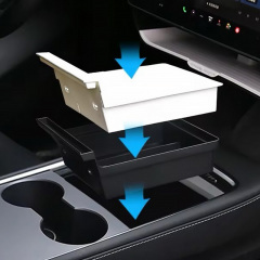 Автомобильный органайзер центральной консоли Lesko Tesla Model 3 Black-White (TSL23021411) Івано-Франківськ