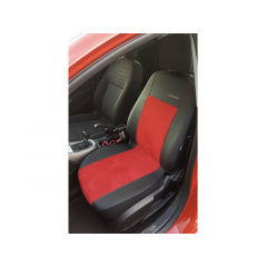 Авточехлы Citroen C3 2002-2009 POK-TER Exclusive екокожа с красной вставкой алькантары Никополь