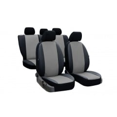 Авточехлы из эко кожи MITSUBISHI L200 2019- POK-TER PERLINE с серой вставкой Белая Церковь