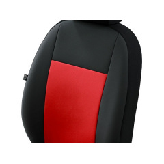 Авточехлы из эко кожи CITROEN C3 2009-2016 POK-TER Road с красной вставкой Володарск-Волынский