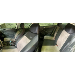 Авточехлы комбинированые Opel Astra H (2004-2010) POK-TER Unico Premium с серой вставкой Генічеськ