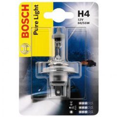 Автолампа BOSCH Pure Light H4 60/55W 12V P43t (1987301001) 1шт./блистер Рівне
