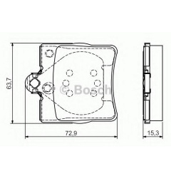 Тормозные колодки Bosch дисковые задние CHRYSLER Crossfire/MB SLK-Class R >>04 P 0986495080 Бровары