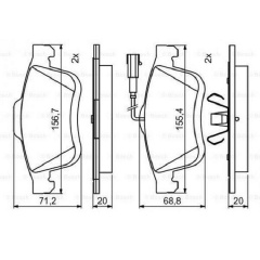Тормозные колодки Bosch дисковые передние FORD Escort VII 1.3i,1.4i,1.6i,1.8i -01 0986460949 Херсон