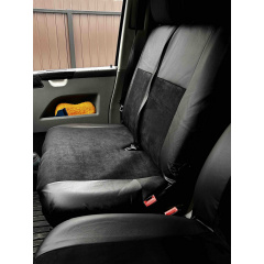 Авточехлы комбинированные VOLKSWAGEN Transporter T5 2003-2015 POK-TER Unico 1+2 с черной Рівне