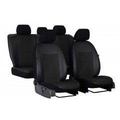 Авто чехлы комбинированые TOYOTA Yaris 2006-2011 mk II Hatchback POK-TER Unico Premium с черной вставкой Умань