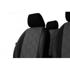 Авточехлы для MERCEDES VITO W447 (2014-) с эко кожи POK-TER Elit 1+2 серый Хмільник