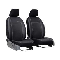 Чехлы на авто для VOLVO S60 2000-2009 POK-TER эко кожа с алькантарой Exclusive черные Городок