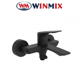 Змішувач для ванни короткий ніс Winmix Premium DERBY EURO BLACK (Chr-009), Польща