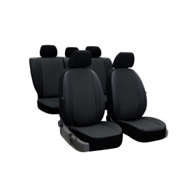 Авточехлы из эко кожи Kia Rio (1999-2005) POK-TER PERLINE с черной вставкой