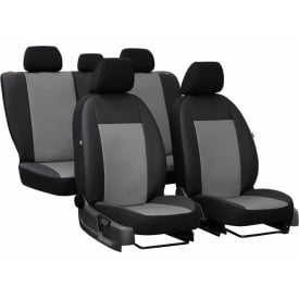 Авточехлы из эко кожи VOLKSWAGEN Passat 1996-2003 B5 POK-TER Road с серой вставкой