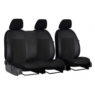 Авточехлы комбинированные CITROEN Jumpy 2007-2016 POK-TER Unico 1+2 с черной вставкой