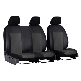 Авточехлы комбинированные Ford Transit 1994-2003 POK-TER Unico 1+2 с серой вставкой