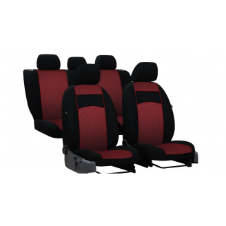 Авточехлы на сиденья Pok-ter VIP Toyota Avensis 2003-2009 с красной вставкой гобелен
