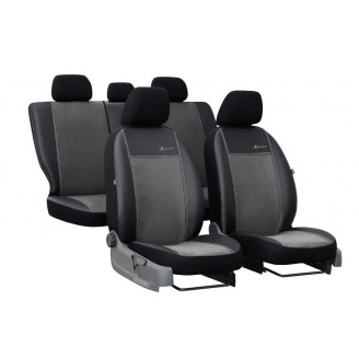 Модельные авточехлы на сиденье Skoda Superb 2008-2015 POK-TER Model Exclusive с серой вставкой