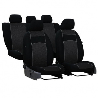Авточехлы из автоткани для GEELY MK Cross 2010-2016 (2002-2011) POK-TER VIP черные с серой вставкой