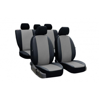 Авточехлы из эко кожи OPEL Astra 2004-2014 (H) mk III POK-TER PERLINE с серой вставкой