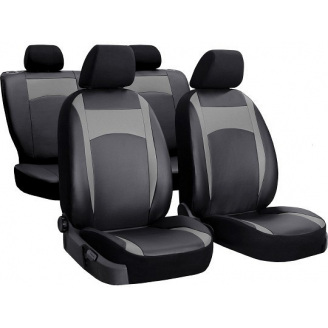 Авточехлы из эко кожи GEELY GХ2 2012- (2002-2011) POK-TER Desing Leather с серой вставкой