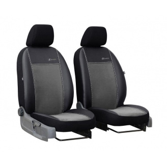 Чехлы на авто для FIAT PUNTO 1999-2012 POK-TER эко кожа с алькантарой Exclusive серые