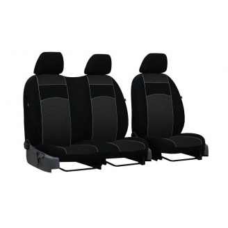Авточехлы с автоткани для IVECO Daily 2006-2011 POK-TER VIP 1+2 с серый вставкой