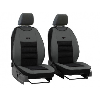 Накидки чехлы на передние сиденья CITROEN C4 2004-2010 POK-TER PsT серой вставкой