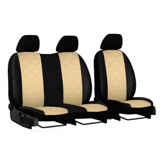 Авточехлы для FIAT SCUDO 1995-2007 с эко кожи POK-TER Elit 1+2 бежевый