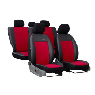 Авточехлы на сиденье POK-TER Exclusive GEELY GХ2 2012- (2002-2011) с красной вставкой экокожа