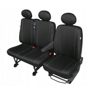 Авточехлы с автоткани для MERCEDES Vito W639 2003-2014 Kegel-Blazusiak SOLID 1+2 черные